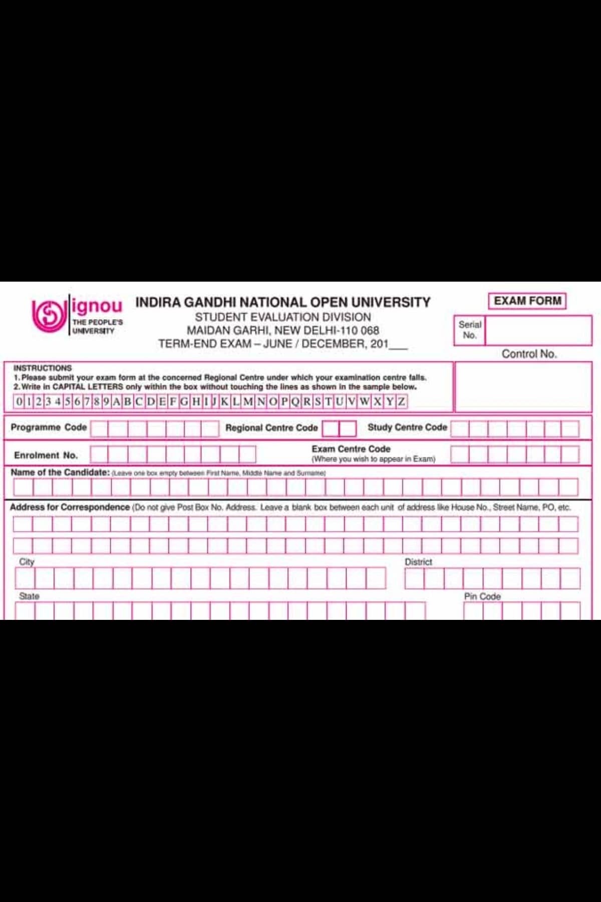 IGNOU Exam Form Fill Up All The Details You Need